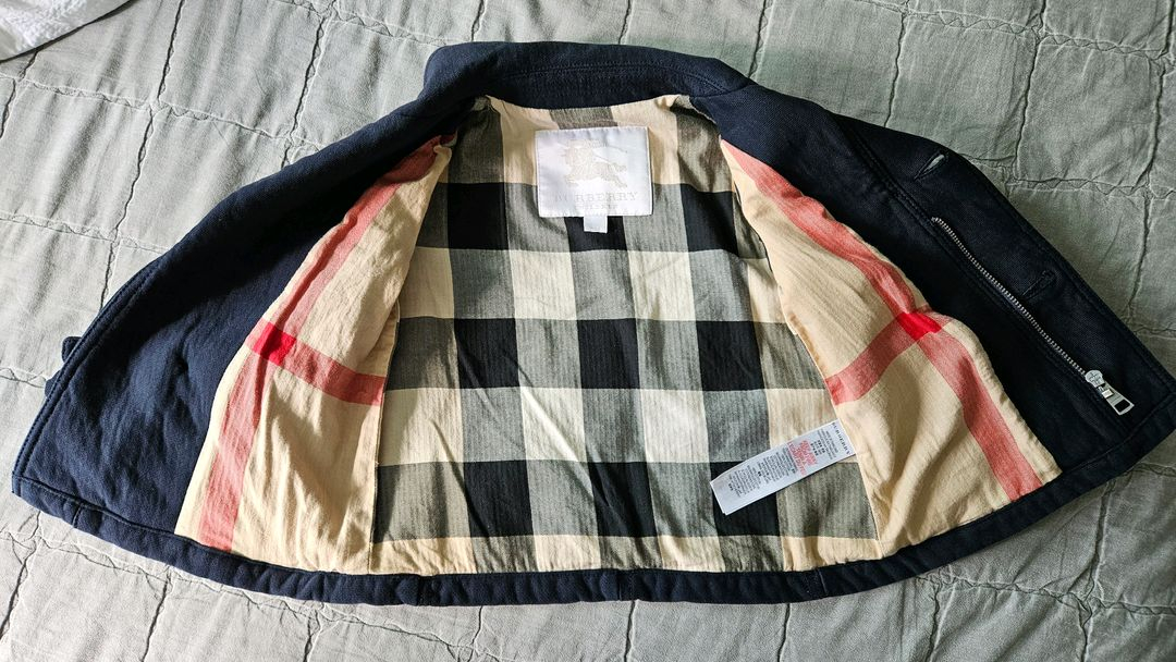 버버리 키즈 베이비 네이비 코트 자켓 18m 이미지