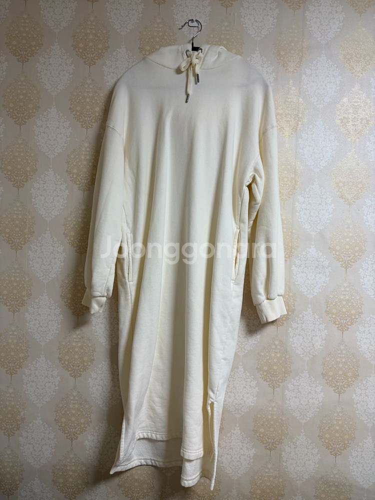 롱 기모 후드 원피스(아이보리)--0
