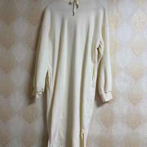 롱 기모 후드 원피스(아이보리)