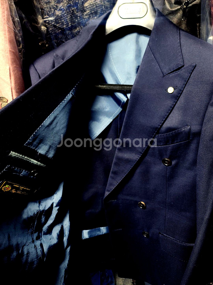 반하트 디 알바자 / 이태리 로로피아나 더블 브레스티드 수트 네이비 / 100, 32--2