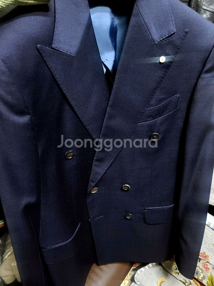 반하트 디 알바자 / 이태리 로로피아나 더블 브레스티드 수트 네이비 / 100, 32--4
