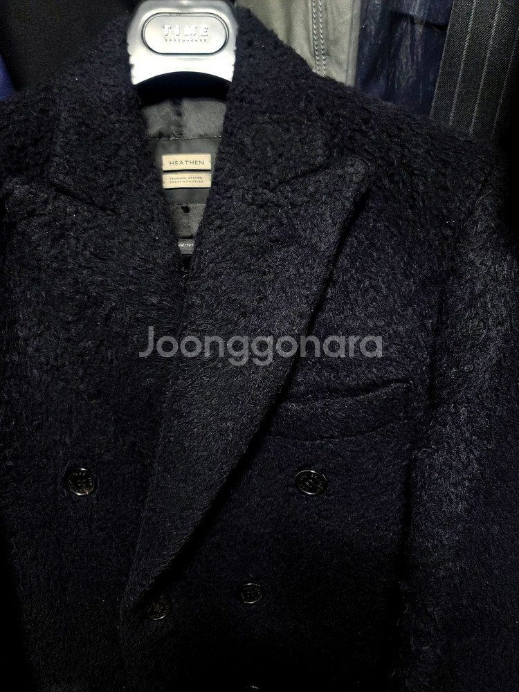 헤든앤미로 / 피크드라펠 알파카 더블 브레스티드 코트 / 50[105]--6