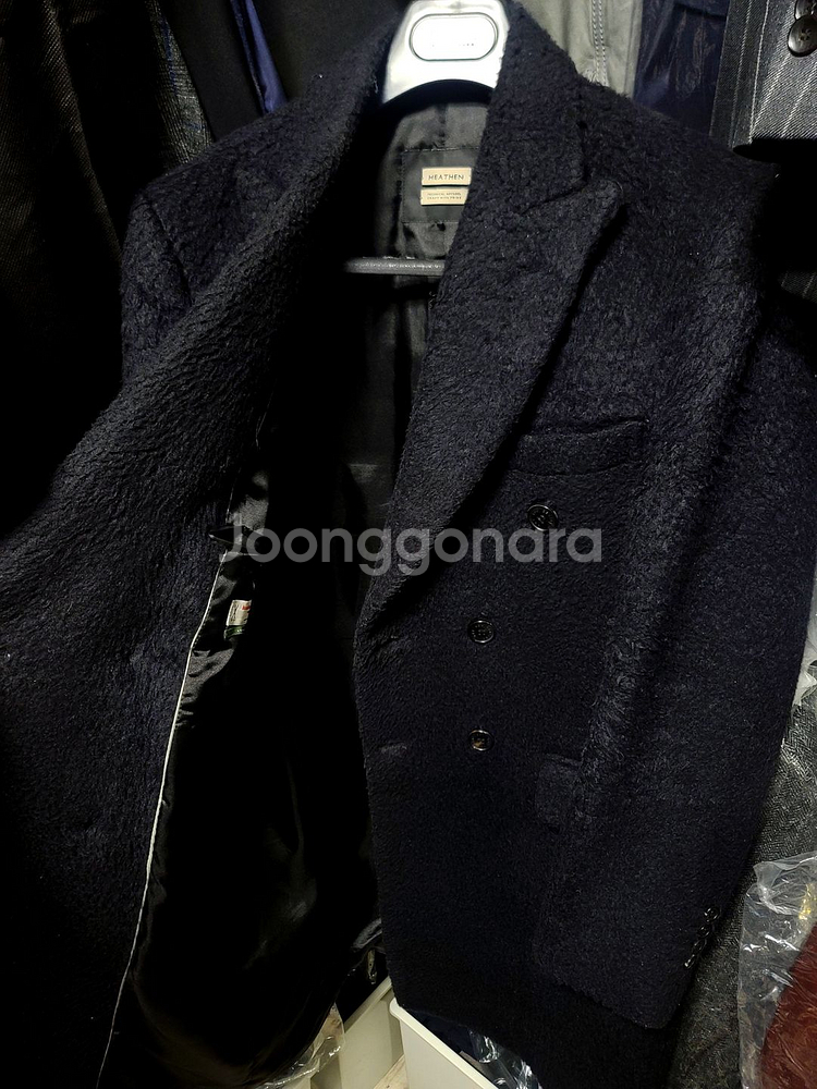 헤든앤미로 / 피크드라펠 알파카 더블 브레스티드 코트 / 50[105]--2