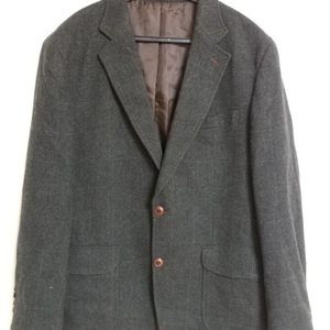 남성 트레몰로 빅사이즈 체크 모직자켓 (110)