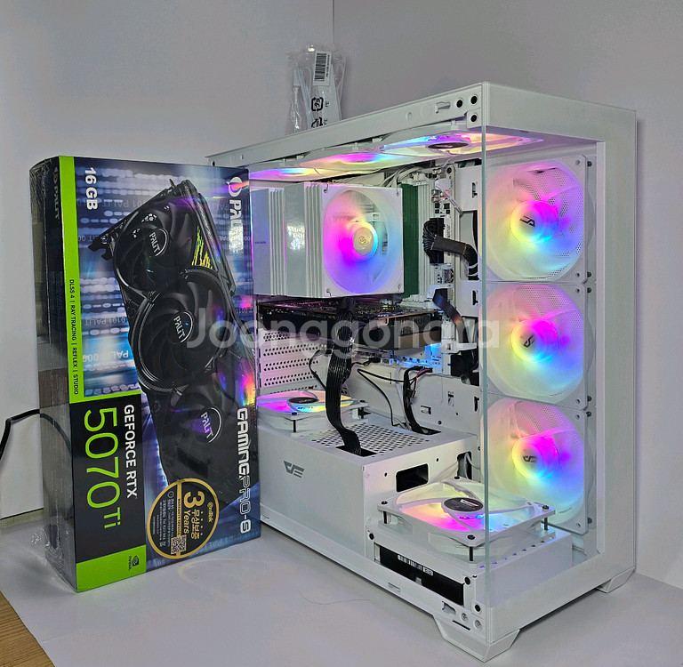 펠릿 RTX5070Ti GAMINGPRO 16GB AMD9600X 공랭최강 방송 게이밍컴퓨터 본체 (새제품)--6