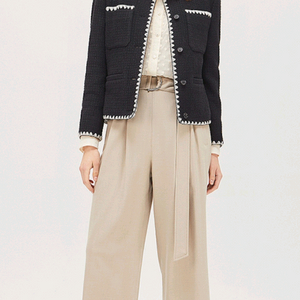 시슬리 솔리드 트위드자켓