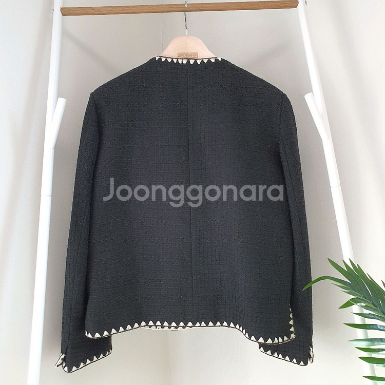 시슬리 솔리드 트위드자켓--7