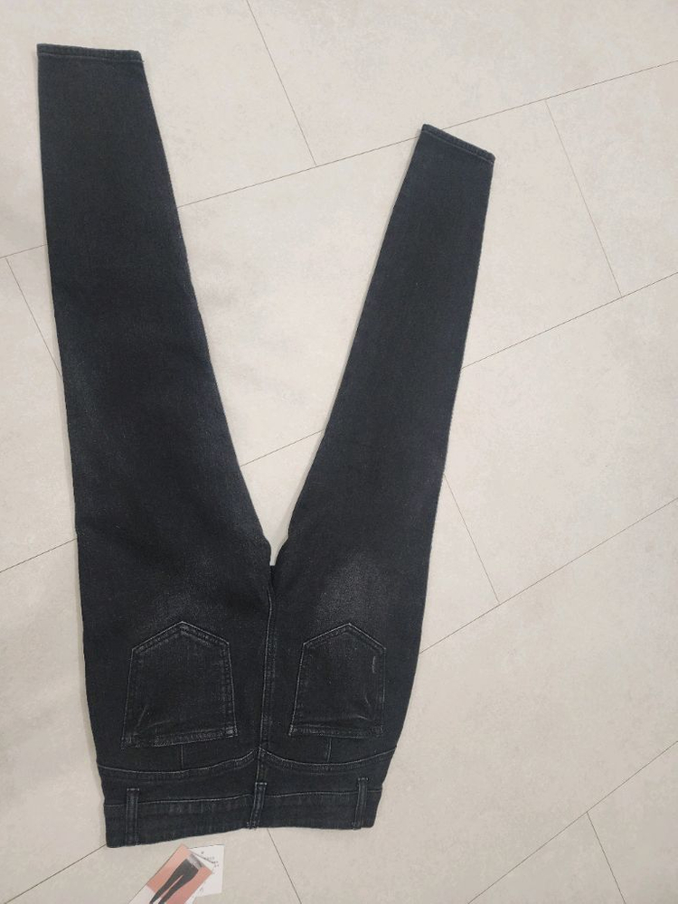 여성 기모바지겨울바지 블랙색상 따뜻한 기모 스키니진 블랙 여성 s사이즈 미착용 새상품 새것--9