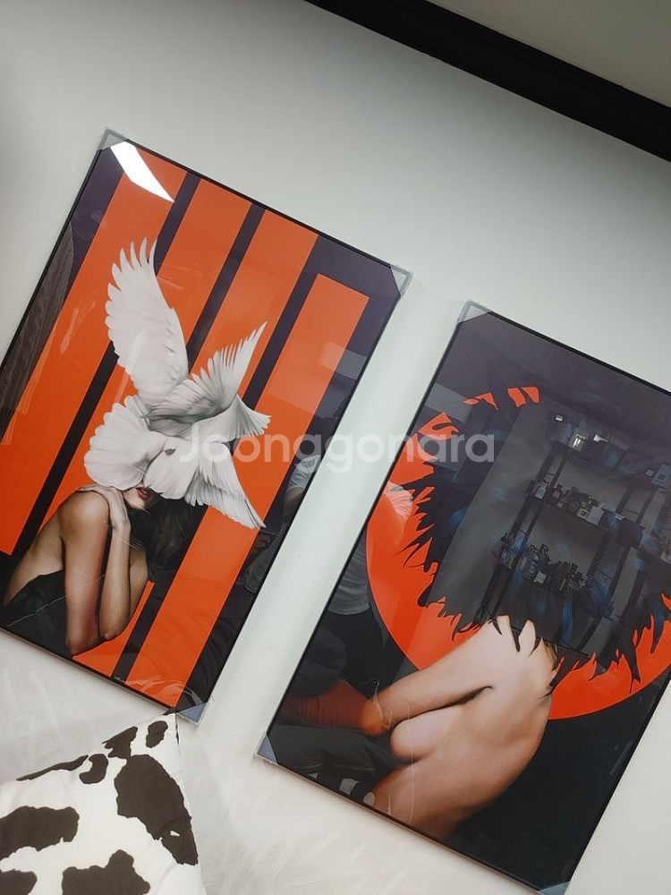 에르메스 풍 럭셔리 여인 대형 그림 액자 인테리어 소품--2