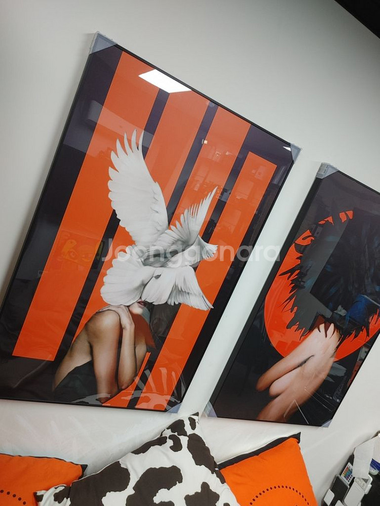 에르메스 풍 럭셔리 여인 대형 그림 액자 인테리어 소품--3