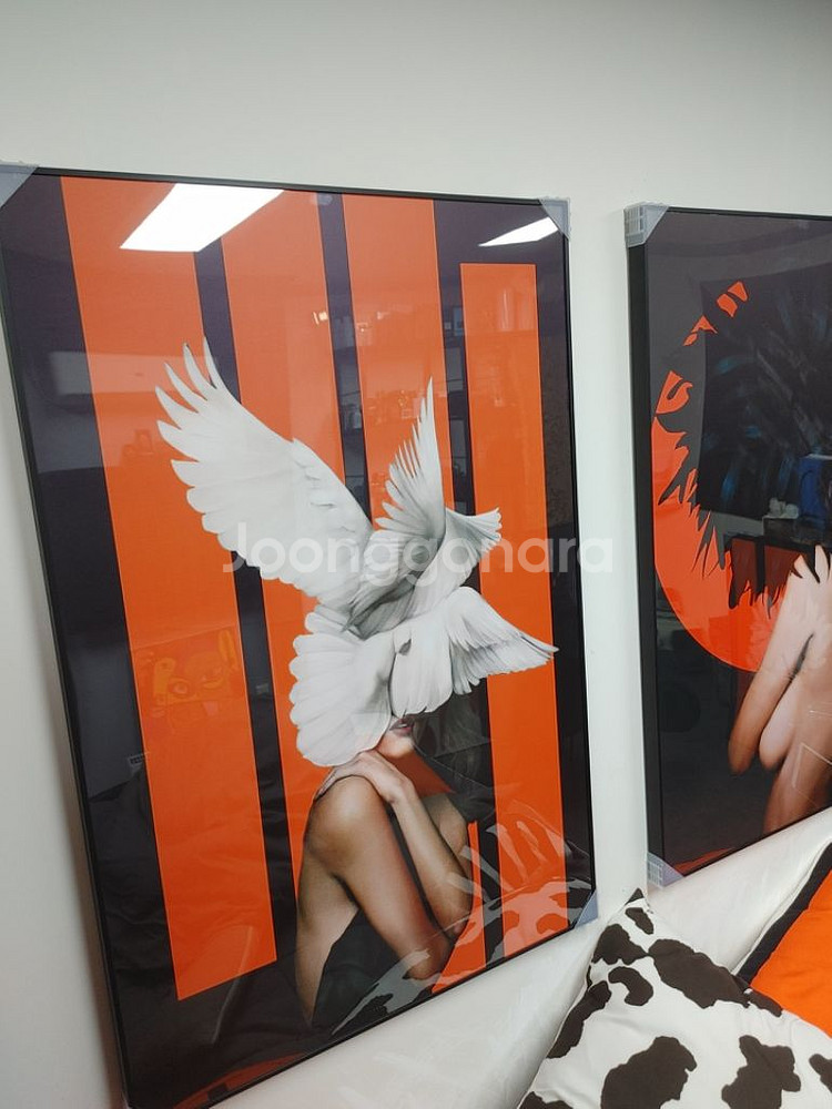 에르메스 풍 럭셔리 여인 대형 그림 액자 인테리어 소품--5