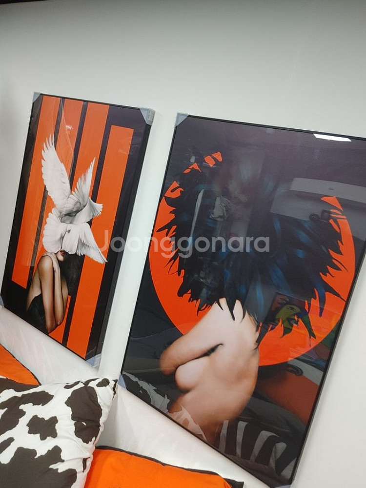 에르메스 풍 럭셔리 여인 대형 그림 액자 인테리어 소품--6