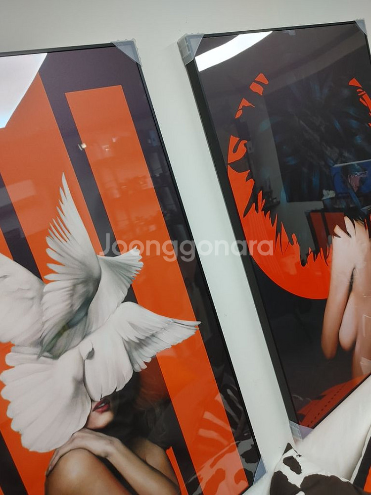 에르메스 풍 럭셔리 여인 대형 그림 액자 인테리어 소품--9