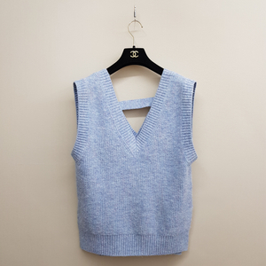 구호풀러스 2021 울 브이넥 스트랩 니트 베스트 F사이즈