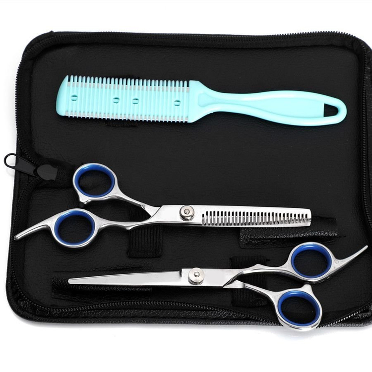 새 4개 세트 전문가용 미용 가위(가위 집 세트2번)--0