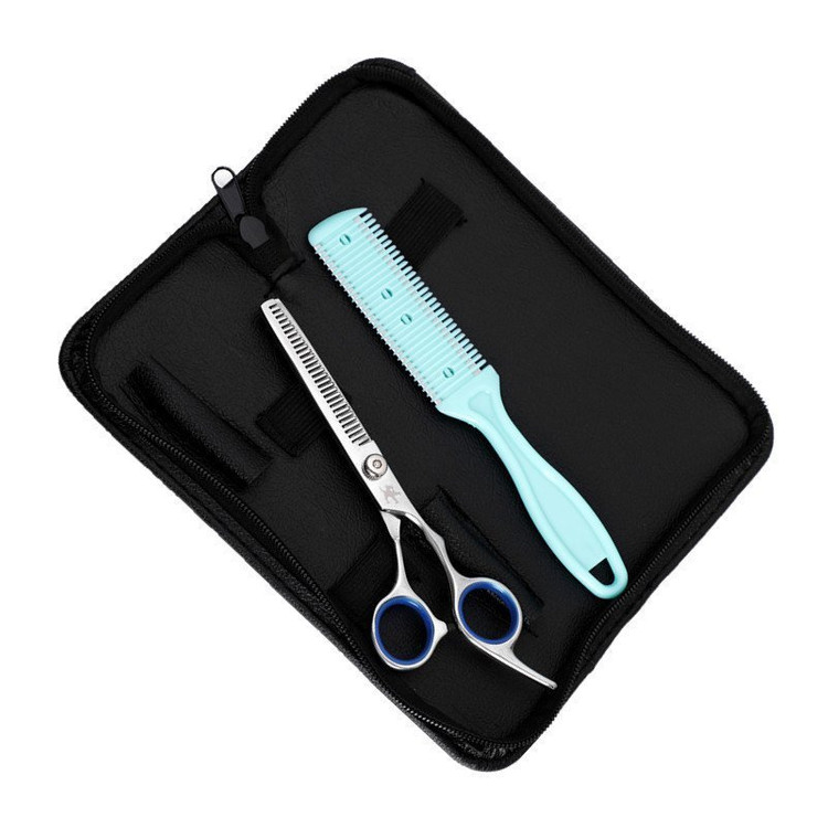 새 4개 세트 전문가용 미용 가위(가위 집 세트2번)--4