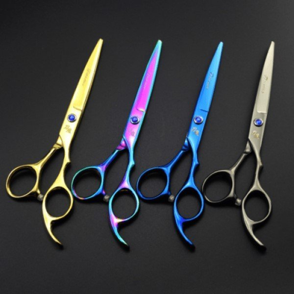 새 퍼플 1세트 전문가용 6인치 미용 가위 헤어 고급--3