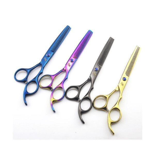새 퍼플 1세트 전문가용 6인치 미용 가위 헤어 고급--2