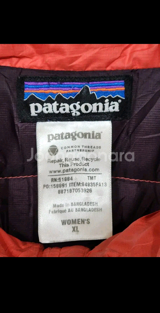 (XL) 파타고니아 거위털 패딩점퍼 주황 구스다운 자켓--2