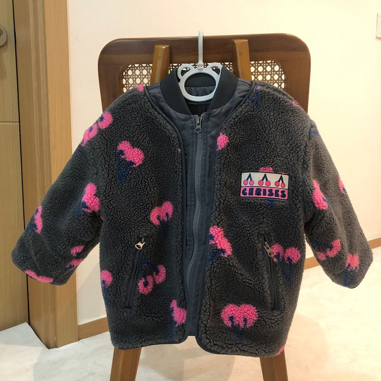 24년 리미떼두두 양털아우터점퍼 100 (쌍둥이가능)--2