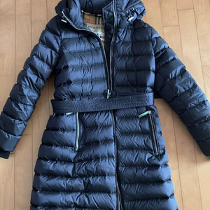 버버리 네이비 여성 롱 다운패딩 M 새제품