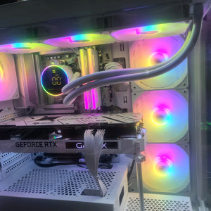 7800x3d 3080ti 화이트 감성 게이밍 본체