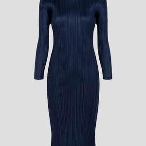 이세이미야케 플리츠플리즈 원피스 8월 메리 원피스 다크네이비 5사이즈