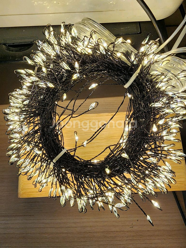 크리스마스 트리전구 리모콘형 usb 지네전구 400구 12m, 블랙 + 전구색--1