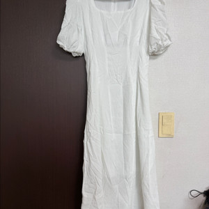 퍼프 반팔 롱 원피스 (M)