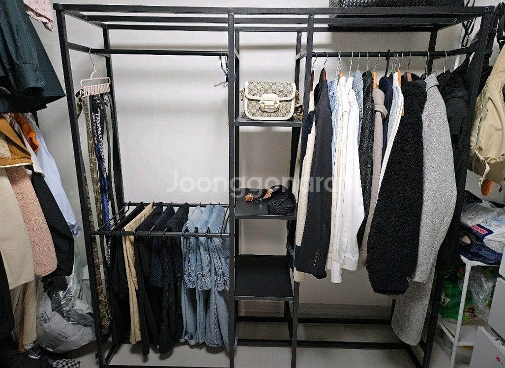 무료배송]시스템 행거 철제 옷장 바지걸이 선반 드레스룸--3