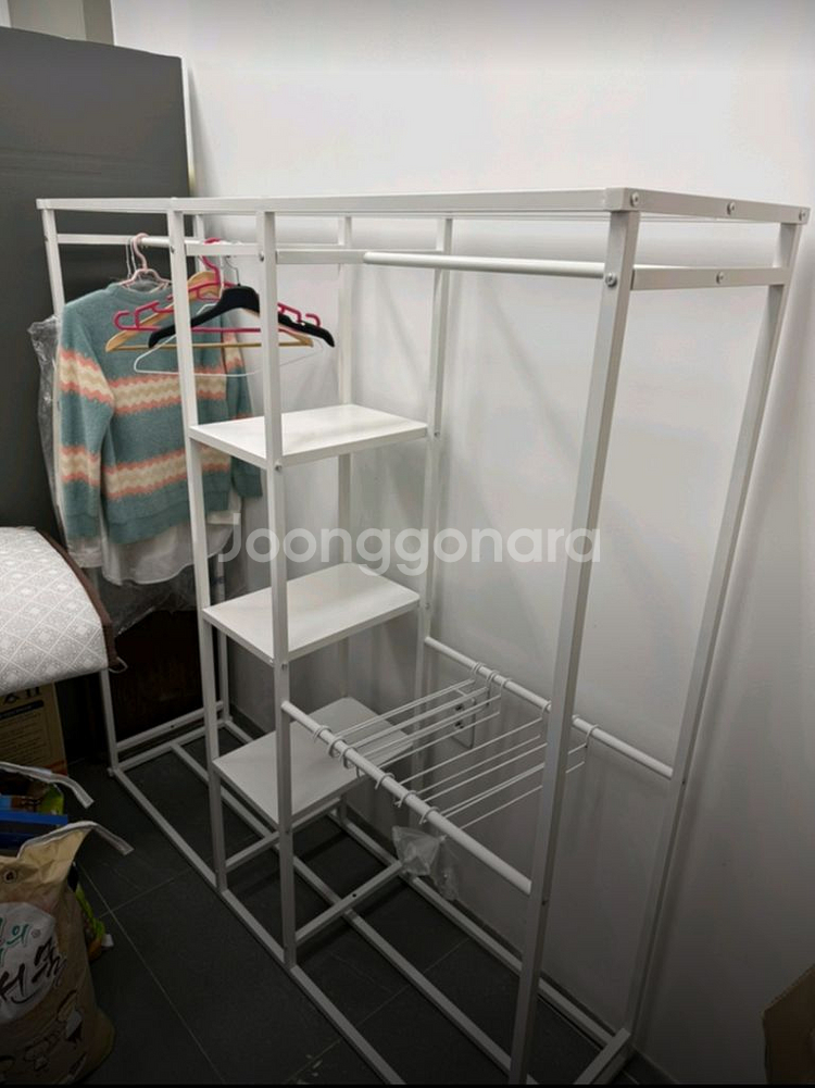 무료배송]시스템 행거 철제 옷장 바지걸이 선반 드레스룸--4