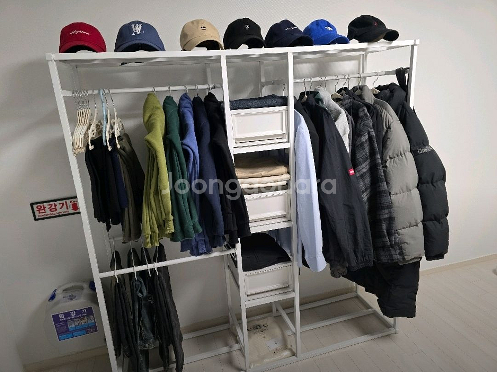 무료배송]시스템 행거 철제 옷장 바지걸이 선반 드레스룸--8