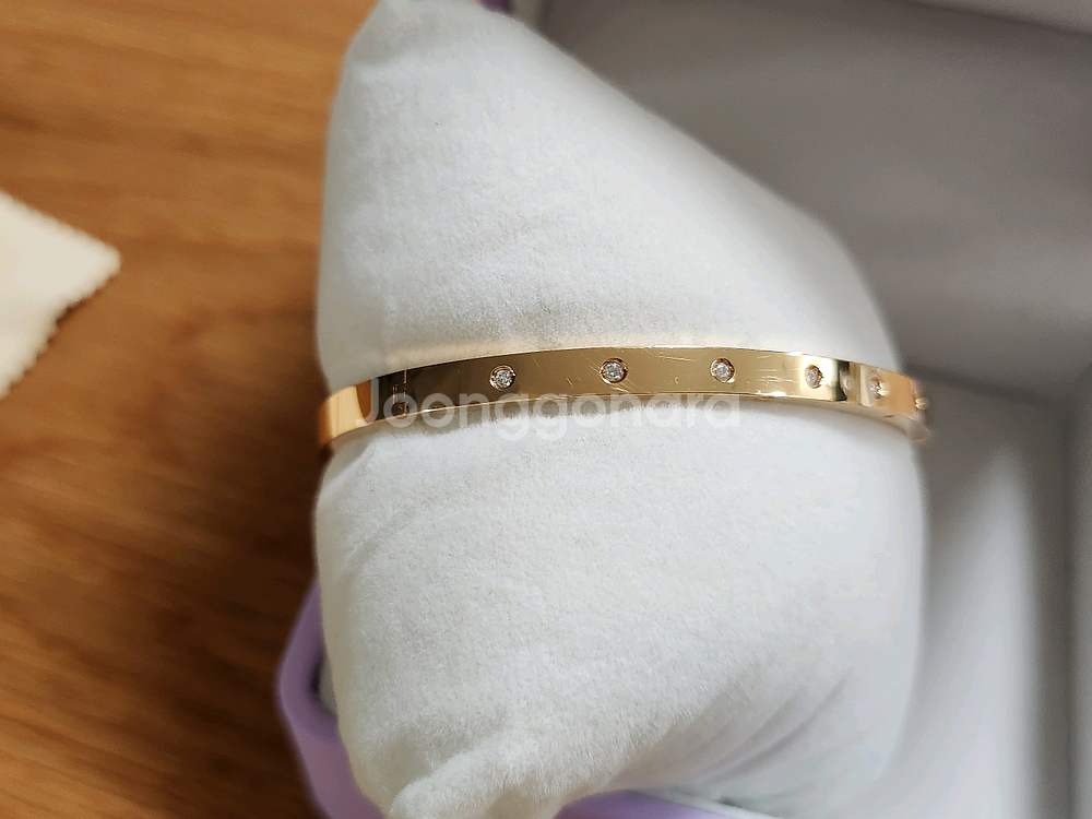 골든듀 리플렉션 뱅글, 팔찌 로즈골드 M--3