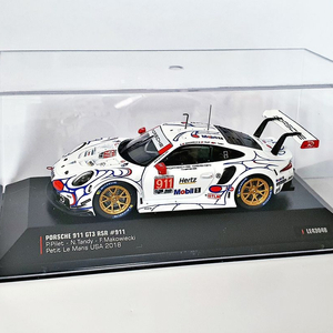 1:43 1/43 익소 포르쉐 911 GT3 RSR 2018 쁘띠르망 USA 레이스카 다이캐스트 모델