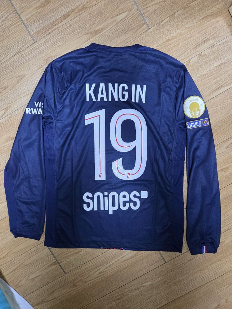 25-26시즌 PSG 이강인 축구 유니폼 축구복 상하의세트 새상품 판매(사이즈 100) 이미지