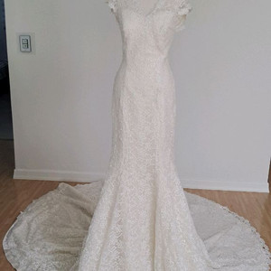 (본식, 웨딩촬영 대여용)레이스 머메이드 웨딩 드레스(대여비로 구입하세요)