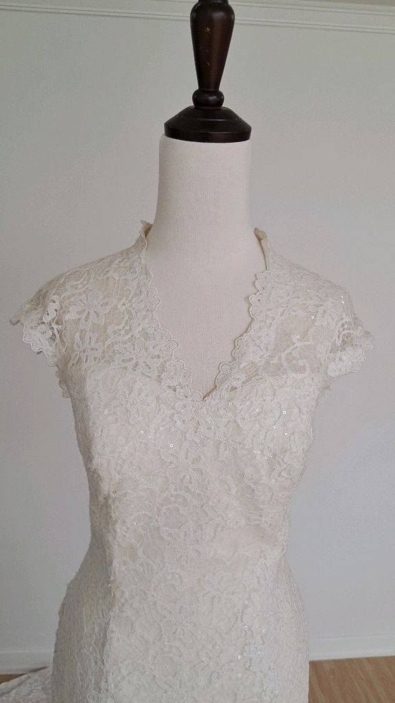 (본식, 웨딩촬영 대여용)레이스 머메이드 웨딩 드레스(대여비로 구입하세요)--1