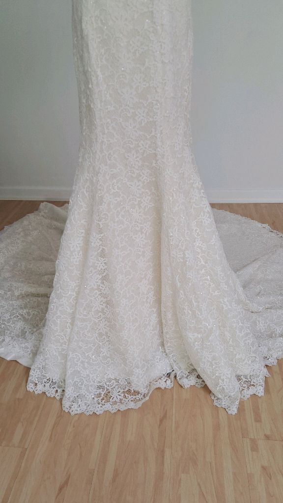 (본식, 웨딩촬영 대여용)레이스 머메이드 웨딩 드레스(대여비로 구입하세요)--3