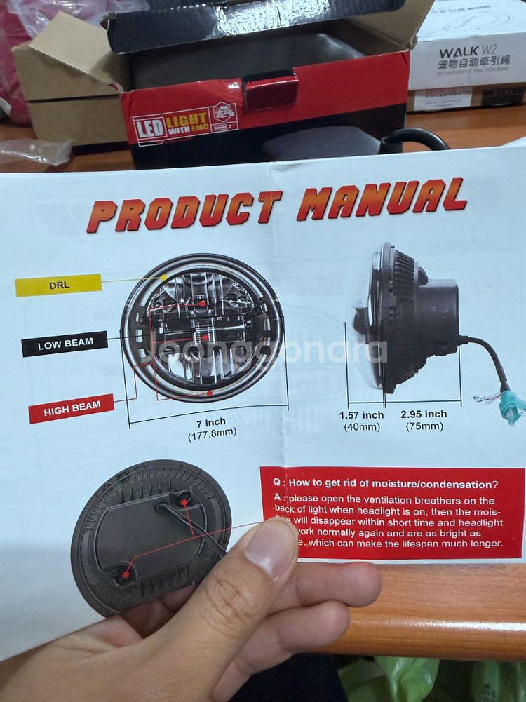 7인치 LED 헤드라이트 Jeep Wrangler JK 용--5