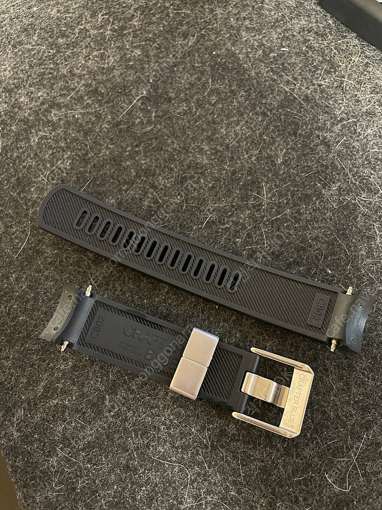 세이코 스모용 크래프터블루 러버 밴드 블랙 이미지