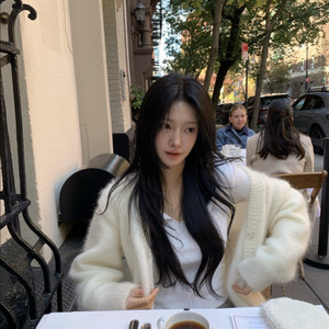 리즈(leeds) 뉴 테디 가디건 아이보리