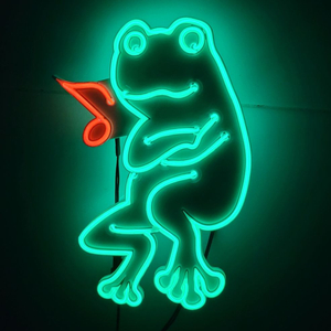네온사인 개구리 뮤직 led 램프