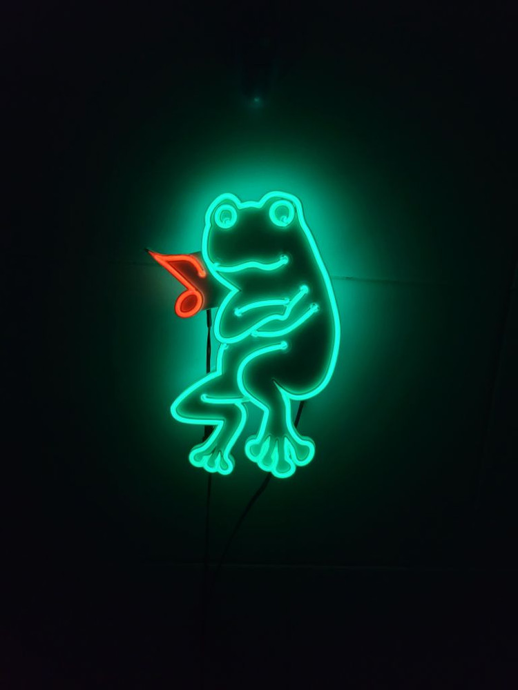 네온사인 개구리 뮤직 led 램프--2