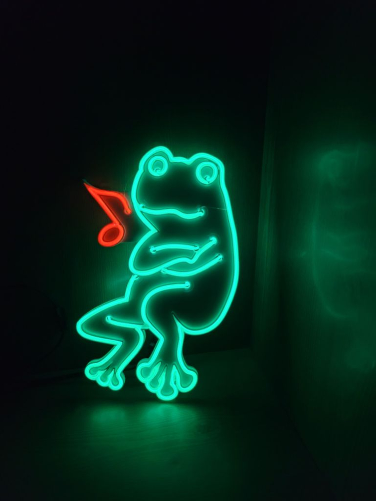 네온사인 개구리 뮤직 led 램프--3