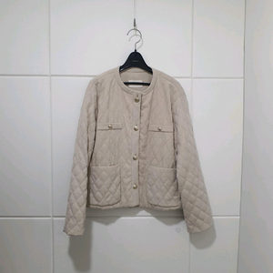 더한섬 에스제이에스제이 SJSJ 베이지 퀼팅 누빔 자켓 사이즈 155