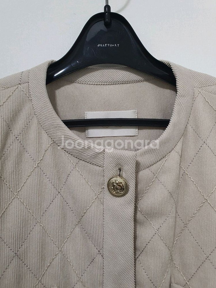 더한섬 에스제이에스제이 SJSJ 베이지 퀼팅 누빔 자켓 사이즈 155--2