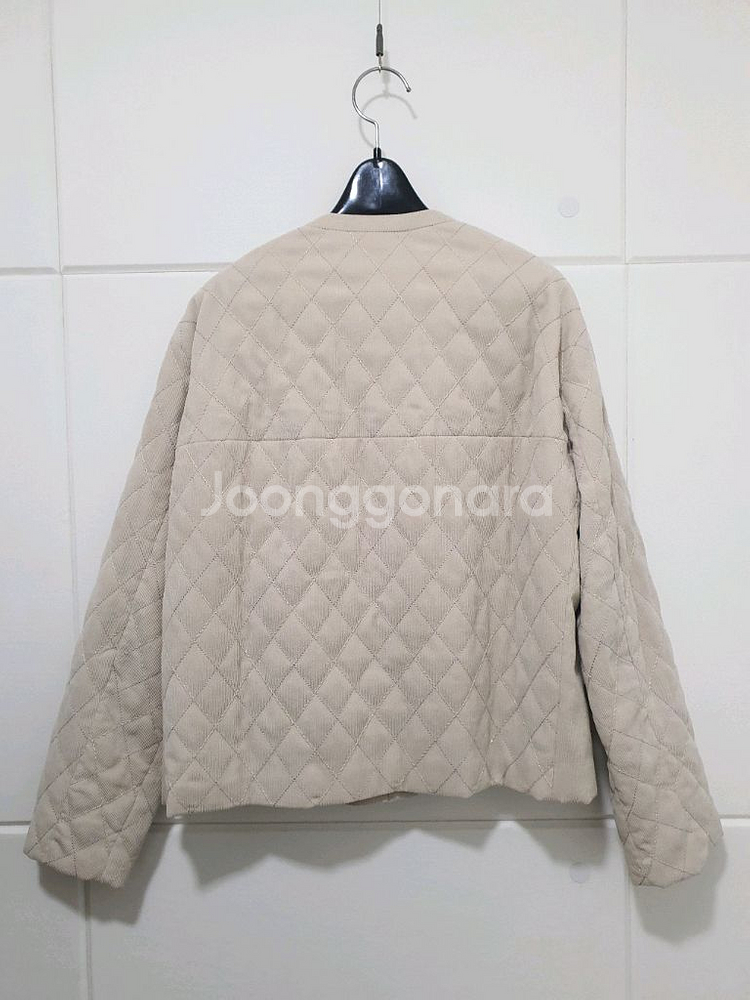 더한섬 에스제이에스제이 SJSJ 베이지 퀼팅 누빔 자켓 사이즈 155--5