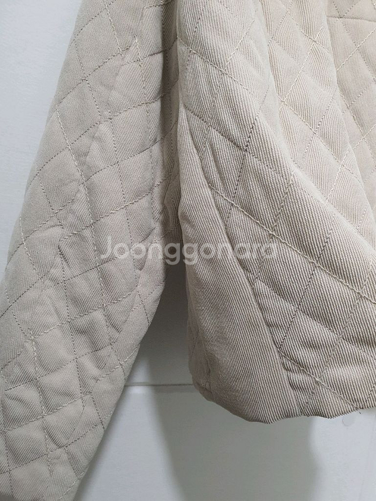 더한섬 에스제이에스제이 SJSJ 베이지 퀼팅 누빔 자켓 사이즈 155--7