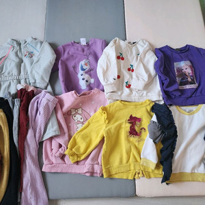 여아 110ㅡ120사이즈 상의 일괄세트