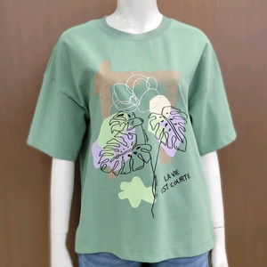 레니바이레니본 티셔츠 여성 프린트 반팔티셔츠